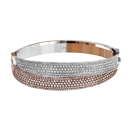 Bangle in 18k Gold with Diamonds