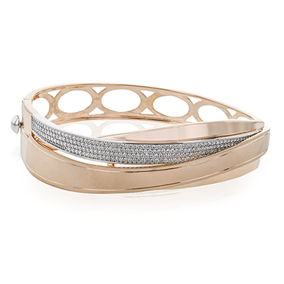 Bangle in 18k Gold with Diamonds