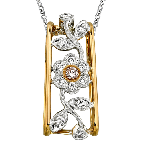 Pendant in 18k Gold with Diamonds