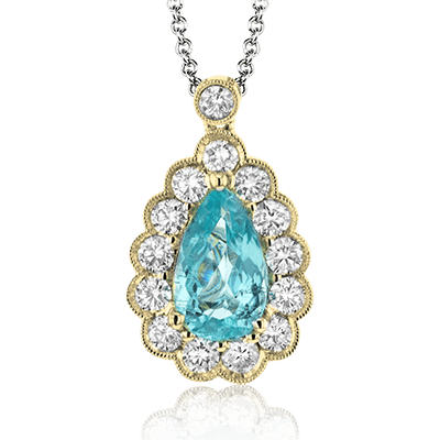 Color Pendant in 18k Gold with Diamonds