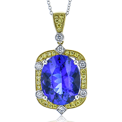 Color Pendant in 18k Gold with Diamonds