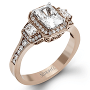 Engagement Ring in 18k Gold with Diamonds