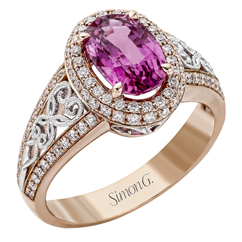 Color Ring in 18k Gold with Diamonds