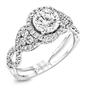 Engagement Ring in 18k Gold with Diamonds