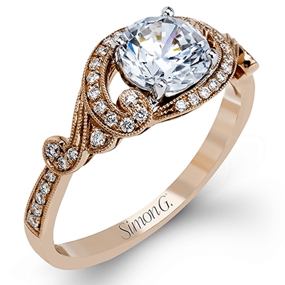 Engagement Ring in 18k Gold with Diamonds