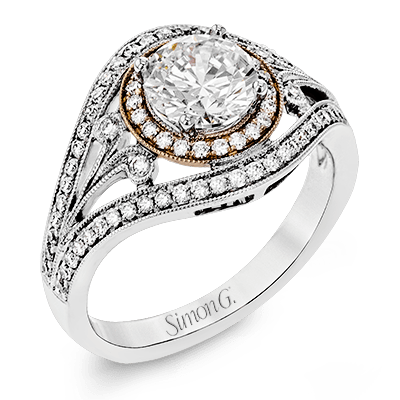 Engagement Ring in 18k Gold with Diamonds